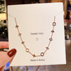 simple temperament web celebrity light  titanium steel lucky grass necklace female collarbone chain