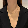 simple temperament web celebrity light  titanium steel lucky grass necklace female collarbone chain