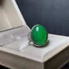New store welfare natural ring   925 silver Siberia emerald color positive