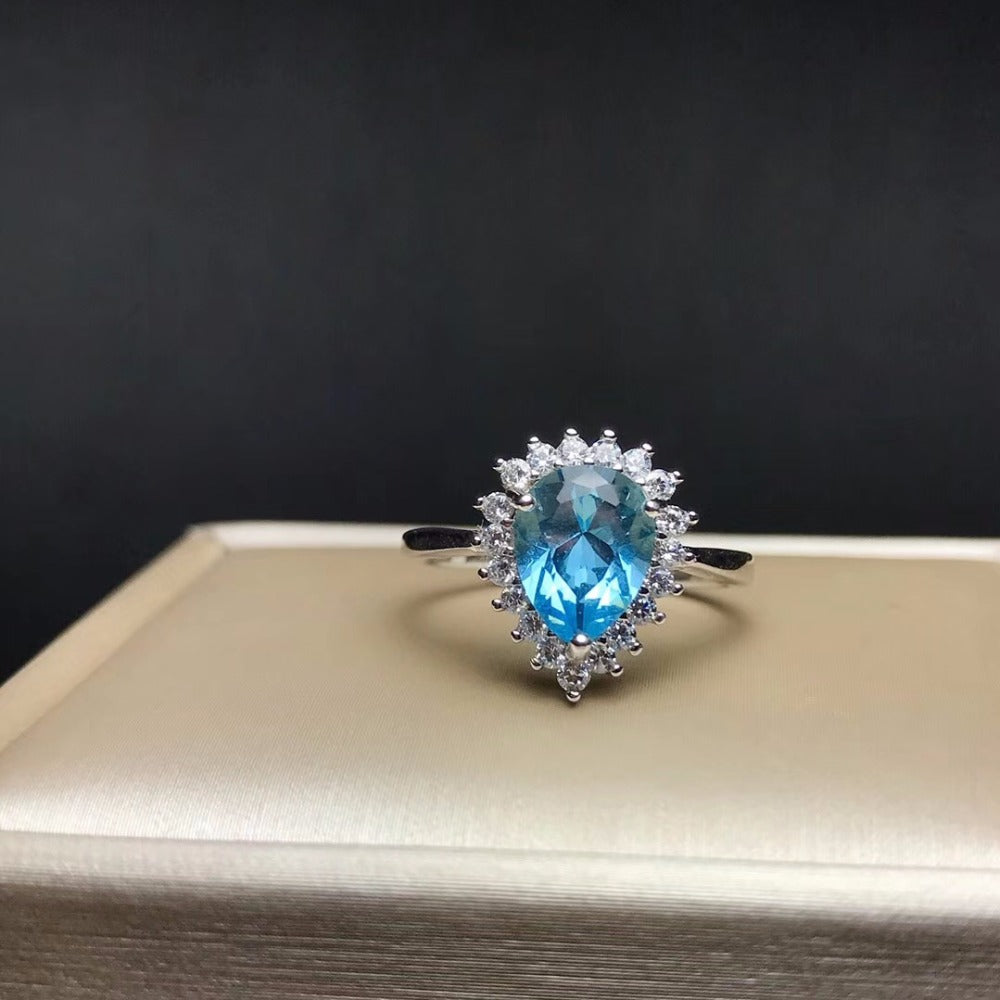 New store welfare natural ring   925 silver Siberia emerald color positive