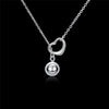streetwear 925 Stamped Silver fine heart Solid beads Necklace for Women party wedding Jewelry Christmas Gifts