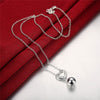 streetwear 925 Stamped Silver fine heart Solid beads Necklace for Women party wedding Jewelry Christmas Gifts