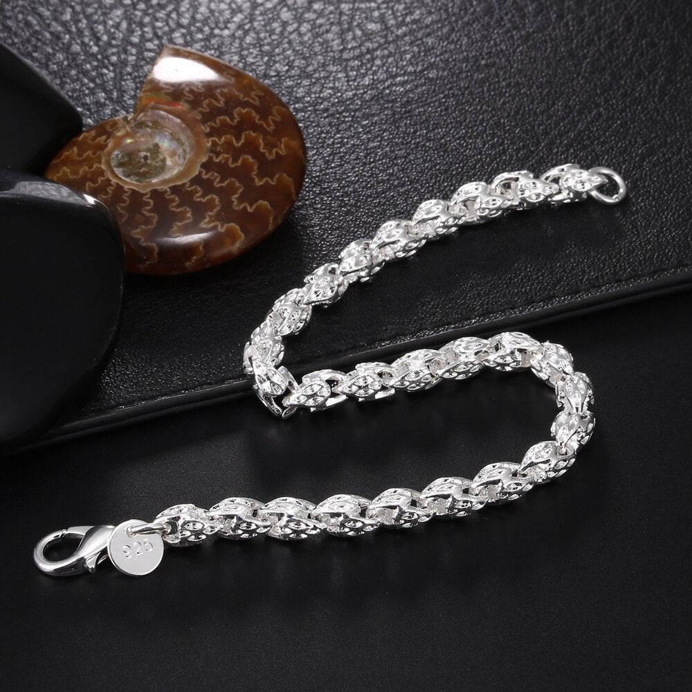 trend 925 Sterling Silver Bracelet for Women Wedding Party Holiday gifts fine  designer Jewelry
