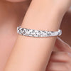trend 999 sterling silver romantic Gypsophila star Bangles for woman bracelets party wedding jewelry Christmas gifts