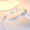 trend 999 sterling silver romantic Gypsophila star Bangles for woman bracelets party wedding jewelry Christmas gifts