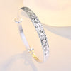 trend 999 sterling silver romantic Gypsophila star Bangles for woman bracelets party wedding jewelry Christmas gifts