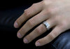 trend  classic Men's Rings 925 Sterling Silver Shining crystal adjustable size Gift engagement wedding Jewelry