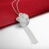 trend designer 925 Sterling Silver for woman wedding Jewelry sets flower Pendant necklace bracelet bangle party gift