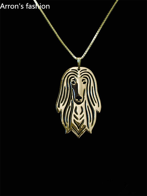 New trendy Afghan Hound dog jewelry pendant necklace women statement necklace men online shopping india