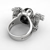 trendy long beard Motorcyclist rider ring men's ring metal silver-plated ring accessories party jewelry Size 7 ~ 12