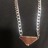 triangle P necklace men and women universal punk style personality trend necklace