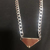 triangle P necklace men and women universal punk style personality trend necklace