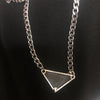 triangle P necklace men and women universal punk style personality trend necklace