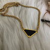 triangle P necklace men and women universal punk style personality trend necklace