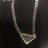 triangle P necklace men and women universal punk style personality trend necklace