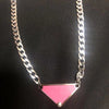 triangle P necklace men and women universal punk style personality trend necklace