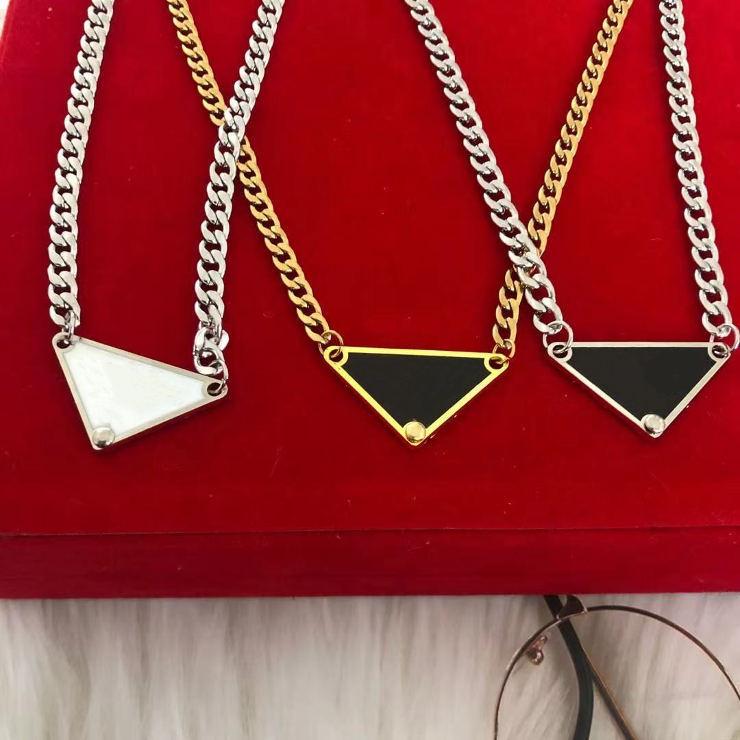 triangle P necklace men and women universal punk style personality trend necklace