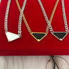 triangle P necklace men and women universal punk style personality trend necklace
