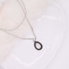 New vintage silver color stone drop pendant necklace simple drop design long chain necklace for women girl jewelry gifts x184