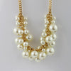 white pearl necklace with fashionable girl collarbone chain
