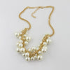 white pearl necklace with fashionable girl collarbone chain