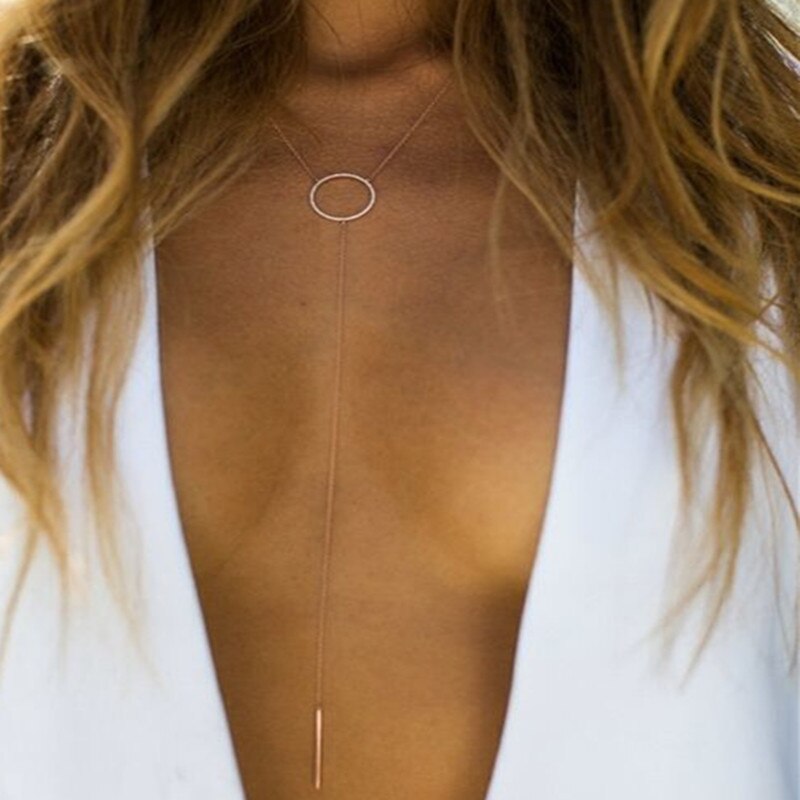 women chokers necklace layer necklace long pendant bar simple body boho jewelry modern necklace bijoux femme