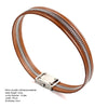 zipper Brown Leather  button buckle Choker Necklaces 36CM