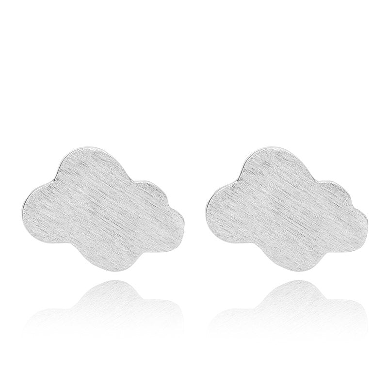 Newest Real 925 Sterling Silver Earrings Cute Clouds Stud Earrings Women Jewelry