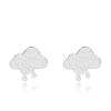 Newest Real 925 Sterling Silver Earrings Cute Clouds Stud Earrings Women Jewelry