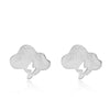 Newest Real 925 Sterling Silver Earrings Cute Clouds Stud Earrings Women Jewelry