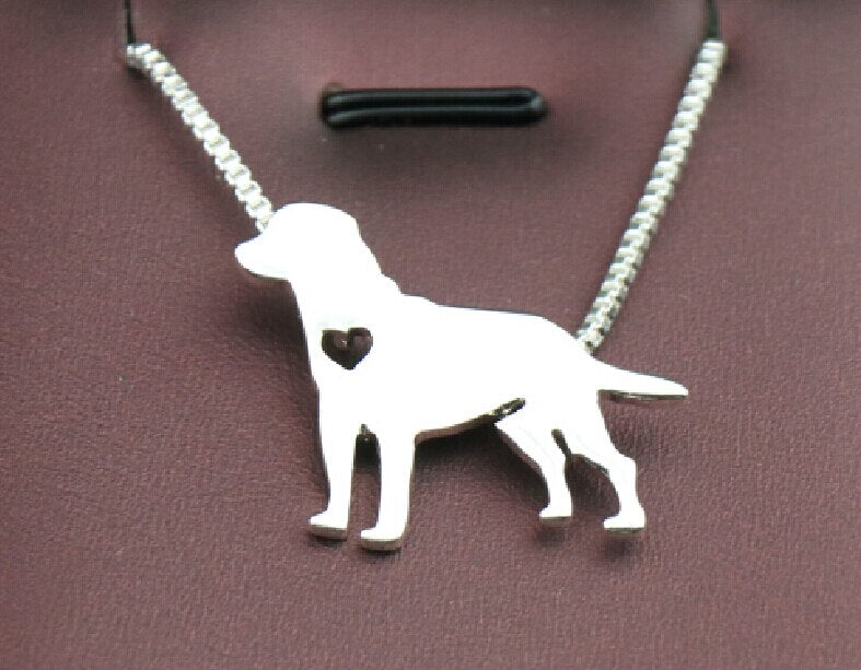 Summer cute Labrador Retriever necklace metal cartoon dog pendant jewelry golden colors plated 12PCS/lot