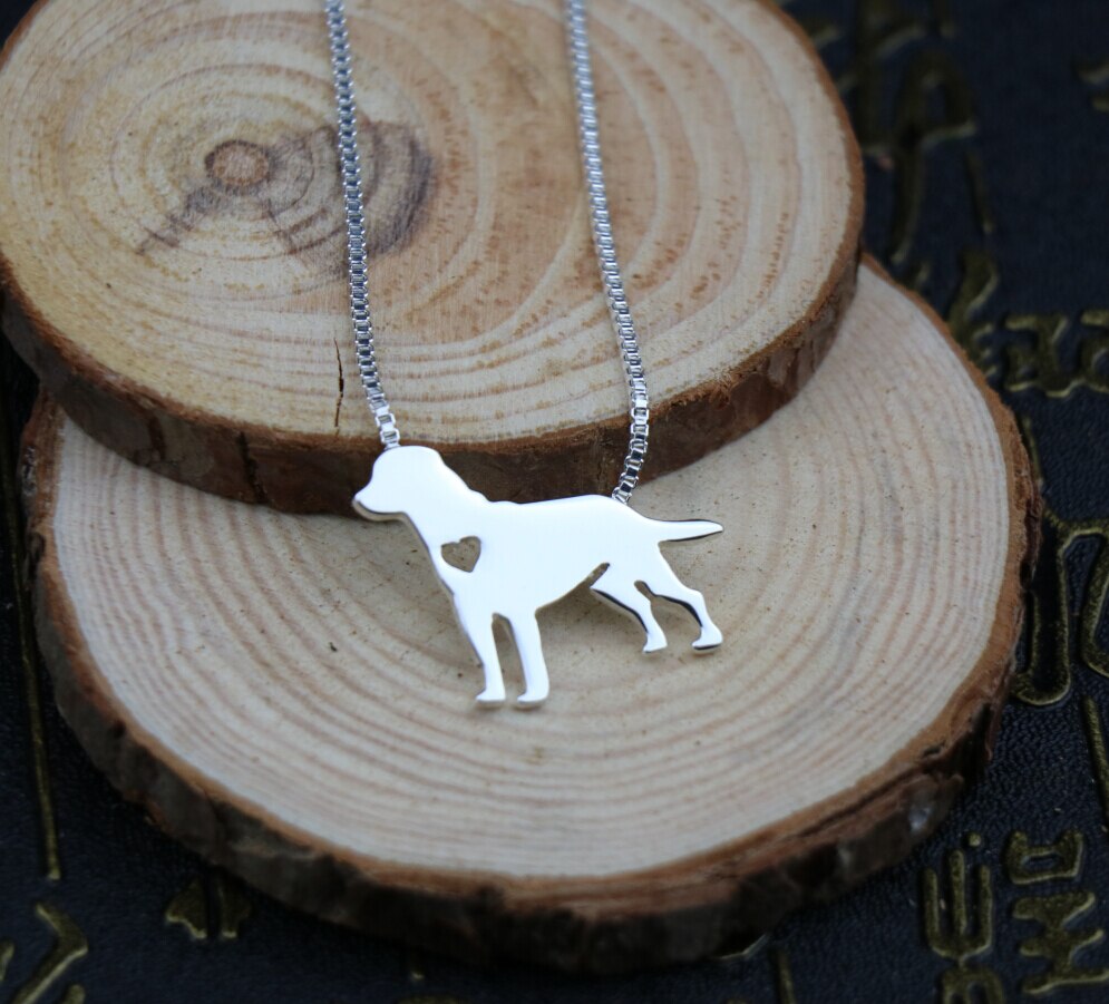 Summer cute Labrador Retriever necklace metal cartoon dog pendant jewelry golden colors plated 12PCS/lot