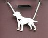 Summer cute Labrador Retriever necklace metal cartoon dog pendant jewelry golden colors plated 12PCS/lot
