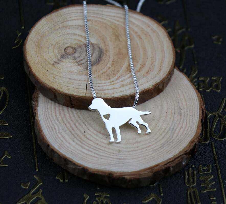 Summer cute Labrador Retriever necklace metal cartoon dog pendant jewelry golden colors plated 12PCS/lot