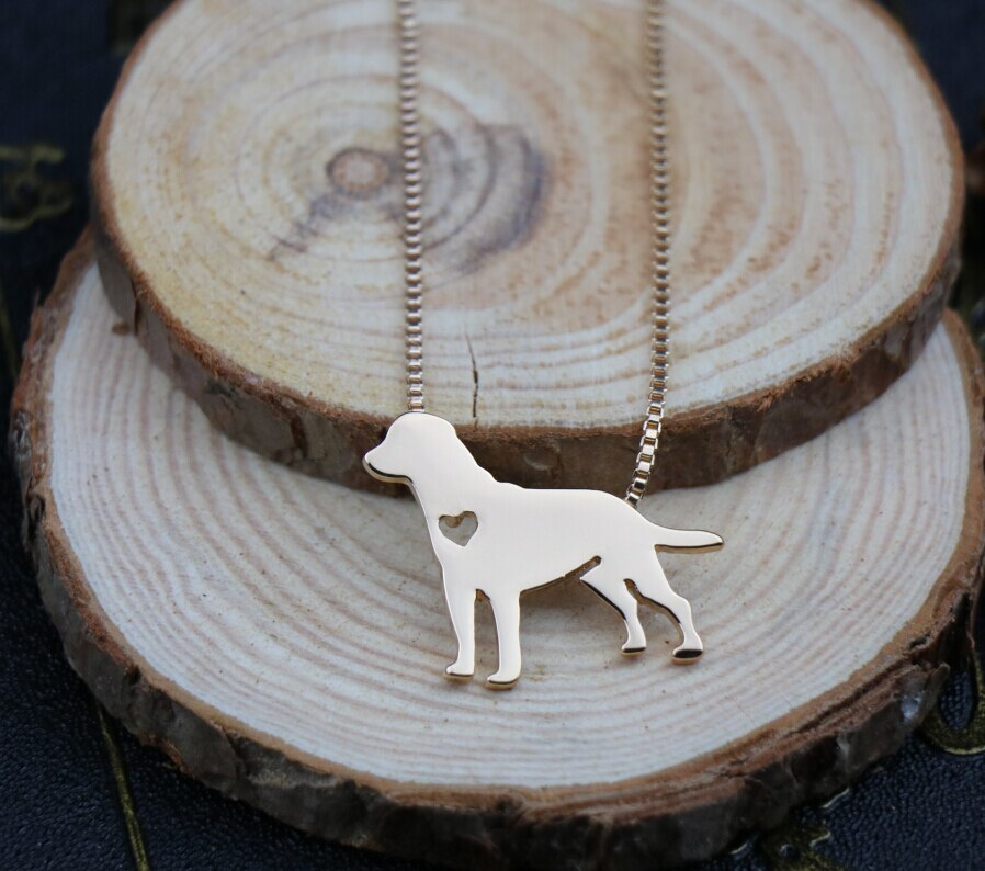 Summer cute Labrador Retriever necklace metal cartoon dog pendant jewelry golden colors plated 12PCS/lot