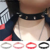Newest Unisex Chic Punk Rock Gothic for Women/Men Leather Spike Rivet Stud Collar Choker Necklace Statement Jewelry