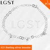 Newest bracelet metal women hand jewelry 925 sterling silver simple design bracelet fitting charms pearl bracelet accessory