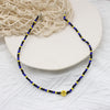 s Bohemian Smiley Beads Short Collar Necklace Handmade Diy  Daisy Colorful Choker For Women Statement Boho Jewelry