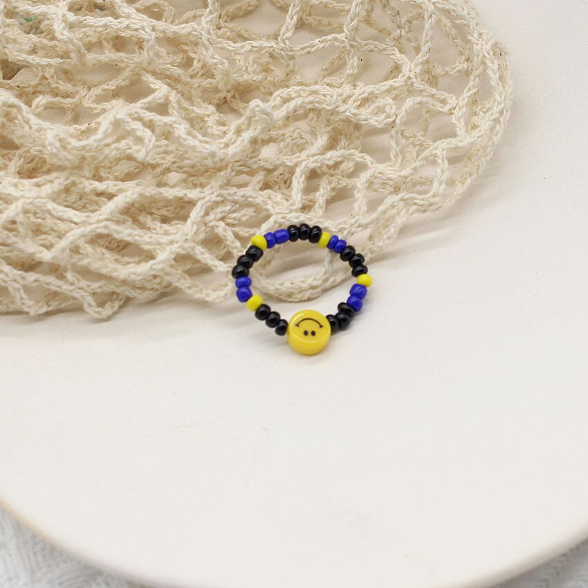 s Bohemian Smiley Beads Short Collar Necklace Handmade Diy  Daisy Colorful Choker For Women Statement Boho Jewelry