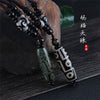 Nine Eye Tibet Dzi Pendant Drop Choker Nacklace Natural Stone Materials Fashionable Style Tibet Heaven Bead Bring Good Luck