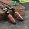 Nine Eye Tibet Dzi Pendant Drop Choker Nacklace Natural Stone Materials Fashionable Style Tibet Heaven Bead Bring Good Luck