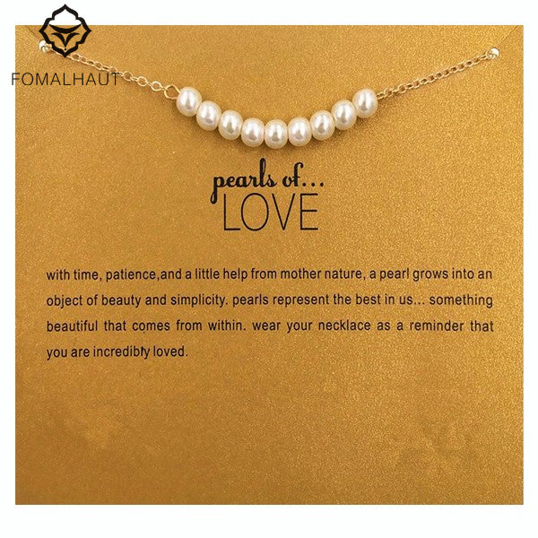 Nine imitation pearl of love Pendant Necklaces Clavicle Chains necklace Necklace Women Jewelry