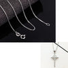 NoEnName_Null 925 Sterling Silver Fashion Heart cross Pendant Necklace For Women Link Chain fine Jewelry Top Quality 520Gift