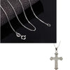 NoEnName_Null Cross necklaces & pendants Men Jewelry Arrow 925 Sterling silver Statement Necklaces Women collar High quality