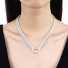 Noble 925 Stamped Silver beautiful Tassel chain heart Necklace For Women  designer Jewelry party Wedding gifts