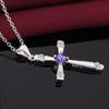 Noble 925 Stamped Silver cross Pendant diamond Necklace For Women Holiday gifts  designer party wedding crystals Jewelry