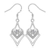 Noble 925 Sterling Silver  All-match crystal drop Earrings for Women elegant party wedding Jewelry Holiday gifts