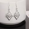 Noble 925 Sterling Silver  All-match crystal drop Earrings for Women elegant party wedding Jewelry Holiday gifts