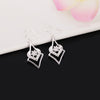 Noble 925 Sterling Silver  All-match crystal drop Earrings for Women elegant party wedding Jewelry Holiday gifts