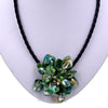 Noble Female Jewelry Green Mother of Pearl crystal Shell Pendant Necklace for Women  For Women Jewelry Party Gift